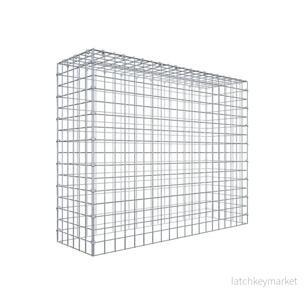 Typ 3 påbyggnadsgabion 100 cm x 80 cm x 30 cm (L x H x D), maskstorlek 5 cm x 5 cm, C-ring