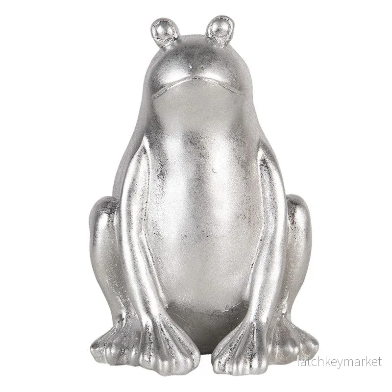 Dekoration Groda 13x13x20 Cm Silverfärgad Polyresin REA Dekoration Groda 13x13x20 Cm Silverfärgad Polyresin REA