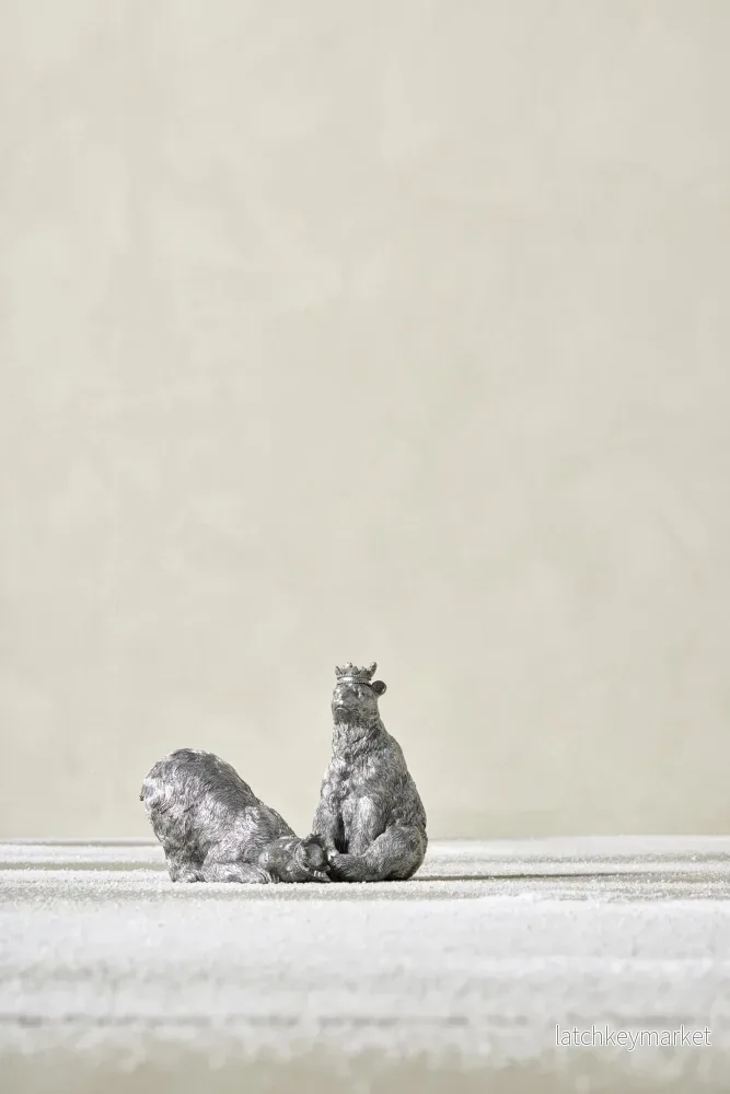 Sebina kunglig isbjörnsfigur 11,5 cm. antikt silver - Bild 3