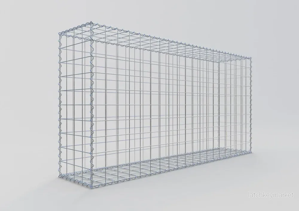 Gabion 200 cm x 100 cm x 40 cm (L x H x D), maskstorlek 10 cm x 10 cm, spiral - Bild 2