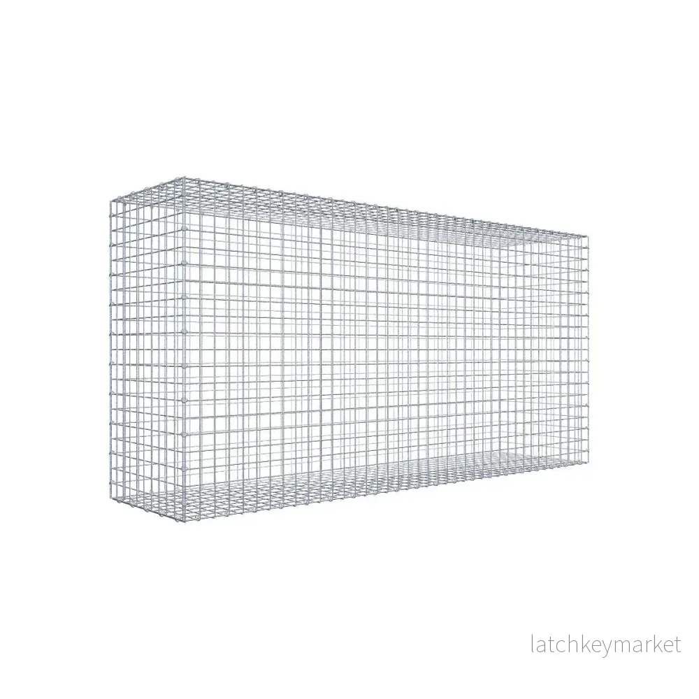 Gabion 200 cm x 100 cm x 50 cm (L x H x D), maskstorlek 5 cm x 5 cm, C-ring Gabion 200 cm x 100 cm x 50 cm (L x H x D), maskstorlek 5 cm x 5 cm, C-ring
