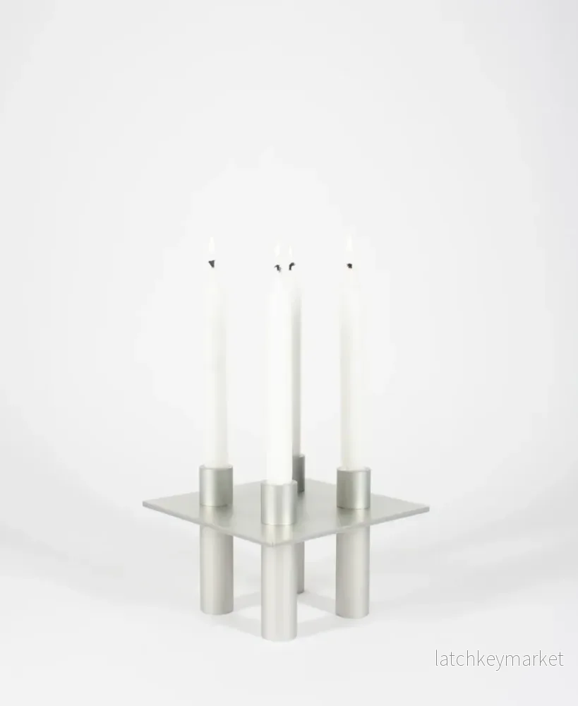 NIKO JUNE P-L 07 Candle Holder Silver - Bild 2