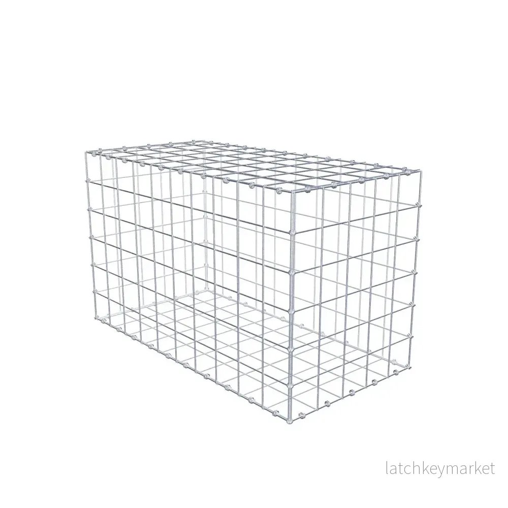 Gabion 100 cm x 60 cm x 50 cm (L x H x D), maskstorlek 10 x 10 cm, spiralring Gabion 100 cm x 60 cm x 50 cm (L x H x D), maskstorlek 10 x 10 cm, spiralring