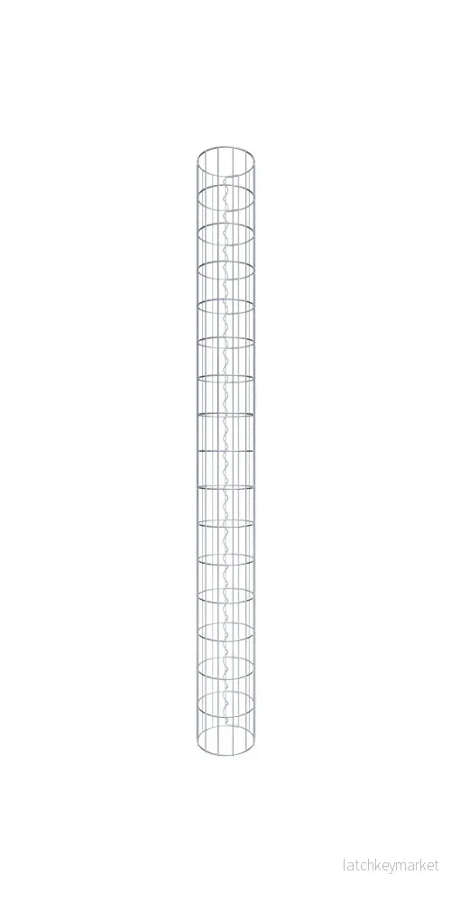 Gabionpelare rund 22 cm diameter, 160 cm höjd, maskstorlek 5 cm x 10 cm Gabionpelare rund 22 cm diameter, 160 cm höjd, maskstorlek 5 cm x 10 cm