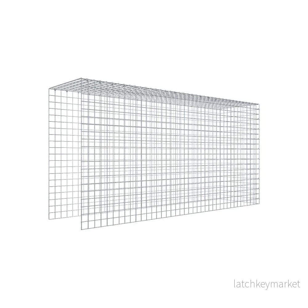Extra gabion typ 4 200 cm x 100 cm x 50 cm (L x H x D), maskstorlek 5 cm x 5 cm, C-ring Extra gabion typ 4 200 cm x 100 cm x 50 cm (L x H x D), maskstorlek 5 cm x 5 cm, C-ring