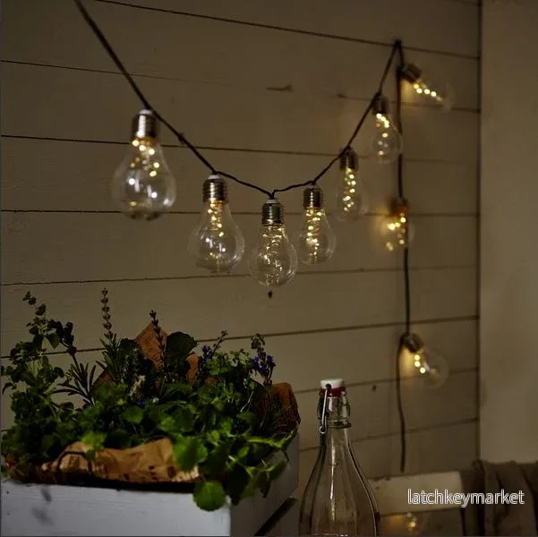 Trädgårdsbelysning DIV. Soldriven Solcellsslinga Glow 180 cm
