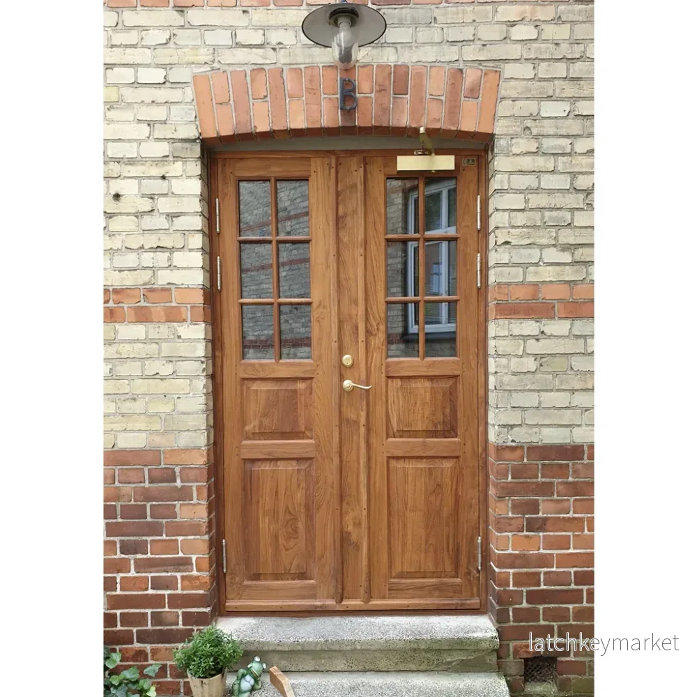 Kivik ytterdörr pardörr oljad teak - Bild 3