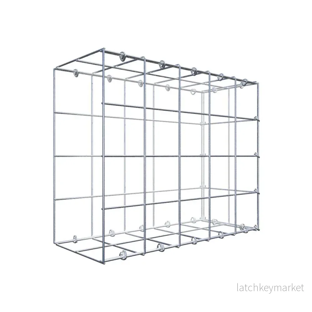 Typ 2 påbyggnadsgabion 50 cm x 40 cm x 20 cm (L x H x D), maskstorlek 10 cm x 10 cm, C-ring Typ 2 påbyggnadsgabion 50 cm x 40 cm x 20 cm (L x H x D), maskstorlek 10 cm x 10 cm, C-ring