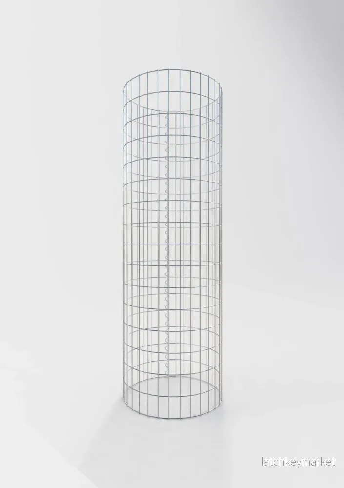 Gabionpelare rund 52 cm diameter, 160 cm höjd, maskstorlek 5 cm x 10 cm Gabionpelare rund 52 cm diameter, 160 cm höjd, maskstorlek 5 cm x 10 cm