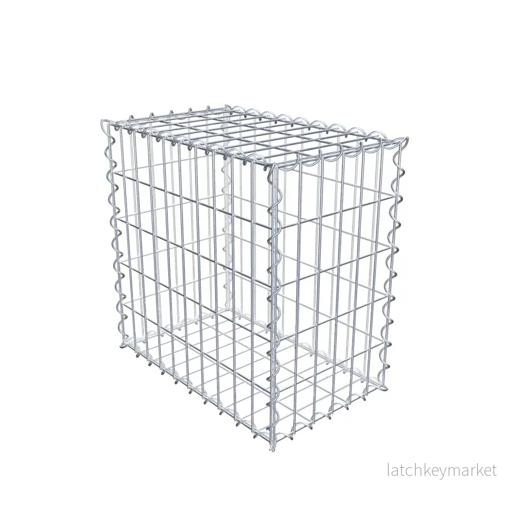 Gabion 50 cm x 50 cm x 30 cm (L x H x D), maskstorlek 5 cm x 10 cm, spiral