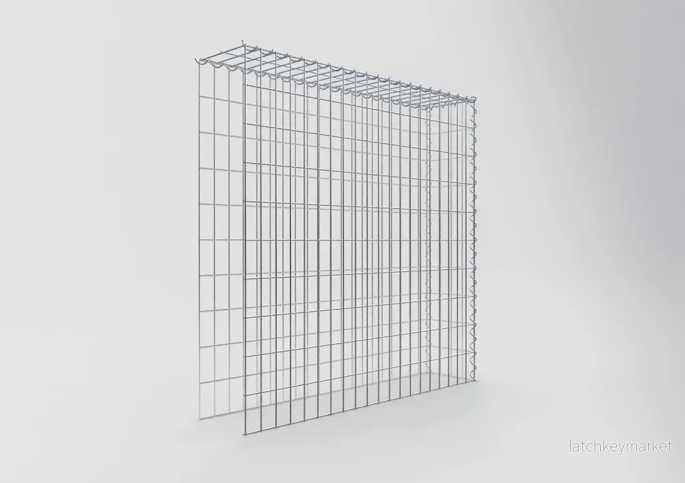 Extra gabion typ 4 100 cm x 100 cm x 20 cm (L x H x D), maskstorlek 5 cm x 10 cm, spiral - Bild 2