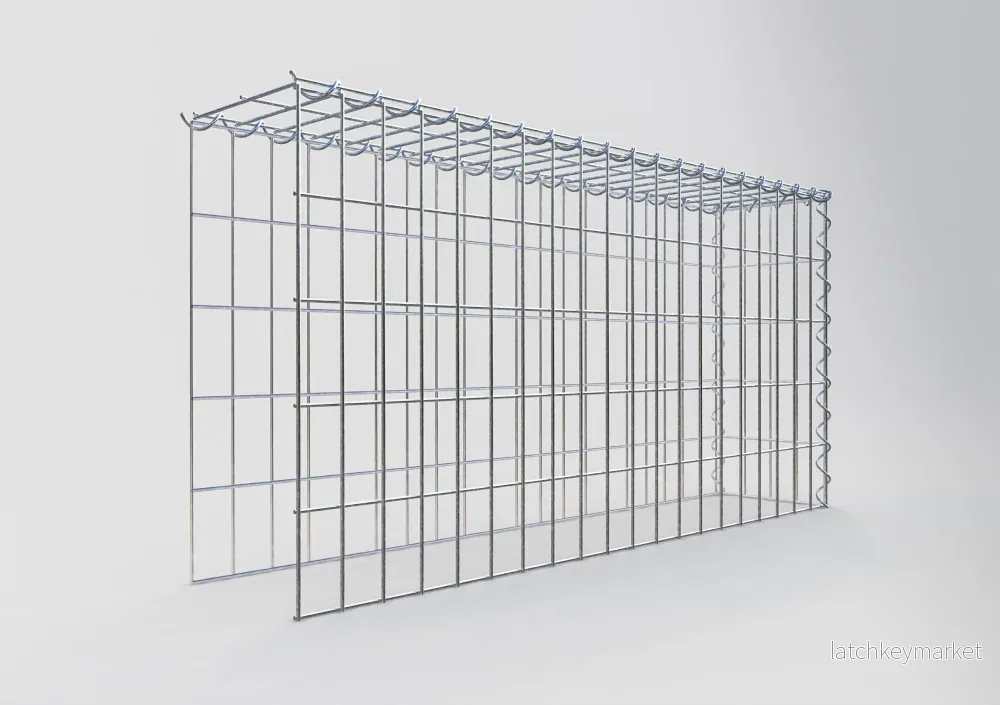 Extra gabion typ 4 100 cm x 50 cm x 20 cm (L x H x D), maskstorlek 5 cm x 10 cm, spiral - Bild 2