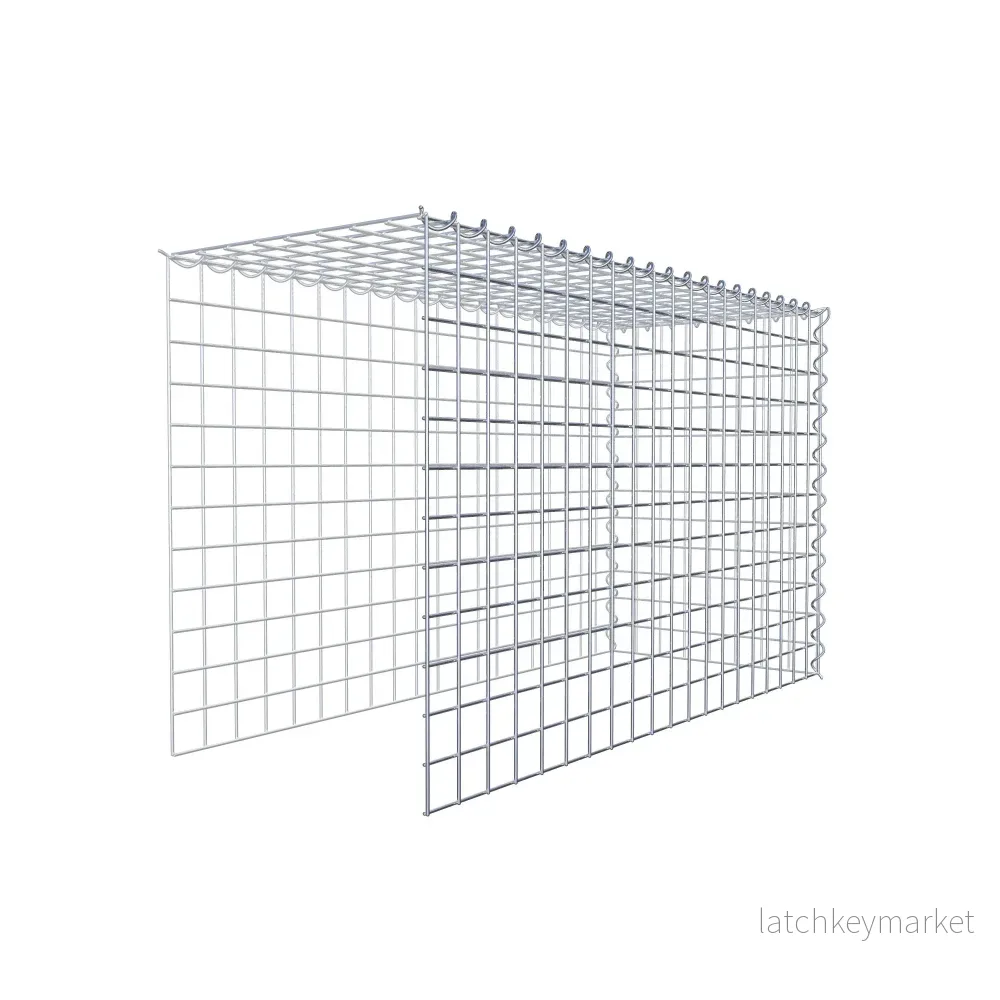 Extra gabion typ 4 100 cm x 60 cm x 40 cm (L x H x D), maskstorlek 5 cm x 5 cm, spiral - Bild 3