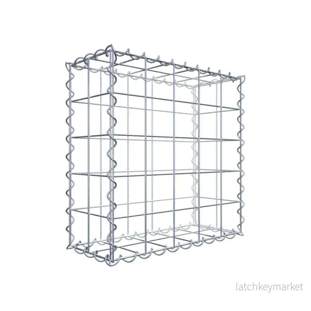 Gabion 50 cm x 50 cm x 20 cm (L x H x D), maskstorlek 10 cm x 10 cm, spiral Gabion 50 cm x 50 cm x 20 cm (L x H x D), maskstorlek 10 cm x 10 cm, spiral