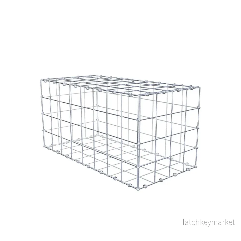 Gabion 80 cm x 40 cm x 40 cm (L x H x D), maskstorlek 10 x 10 cm, spiralring Gabion 80 cm x 40 cm x 40 cm (L x H x D), maskstorlek 10 x 10 cm, spiralring