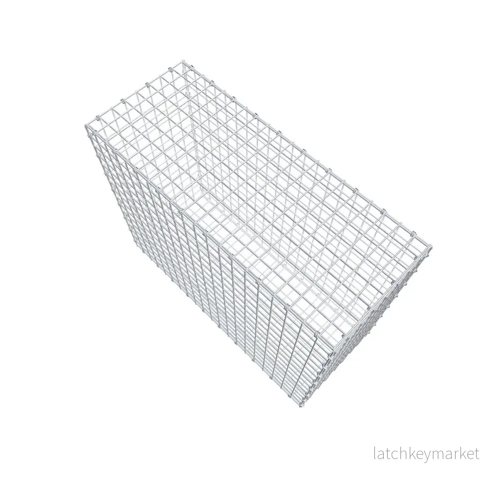 Gabion 100 cm x 80 cm x 40 cm (L x H x D), maskstorlek 5 x 5 cm, spiralring - Bild 3