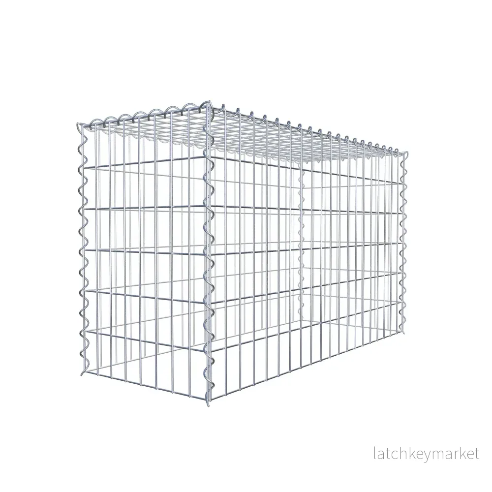 Extra gabion typ 3 100 cm x 60 cm x 40 cm (L x H x D), maskstorlek 5 cm x 10 cm, spiral - Bild 3