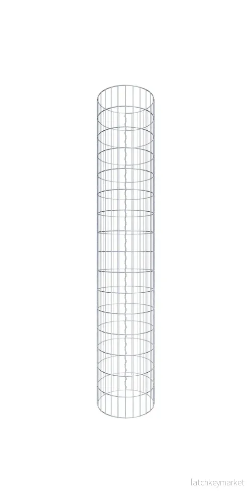 Gabionpelare rund 42 cm diameter, 160 cm höjd, maskstorlek 5 cm x 10 cm Gabionpelare rund 42 cm diameter, 160 cm höjd, maskstorlek 5 cm x 10 cm
