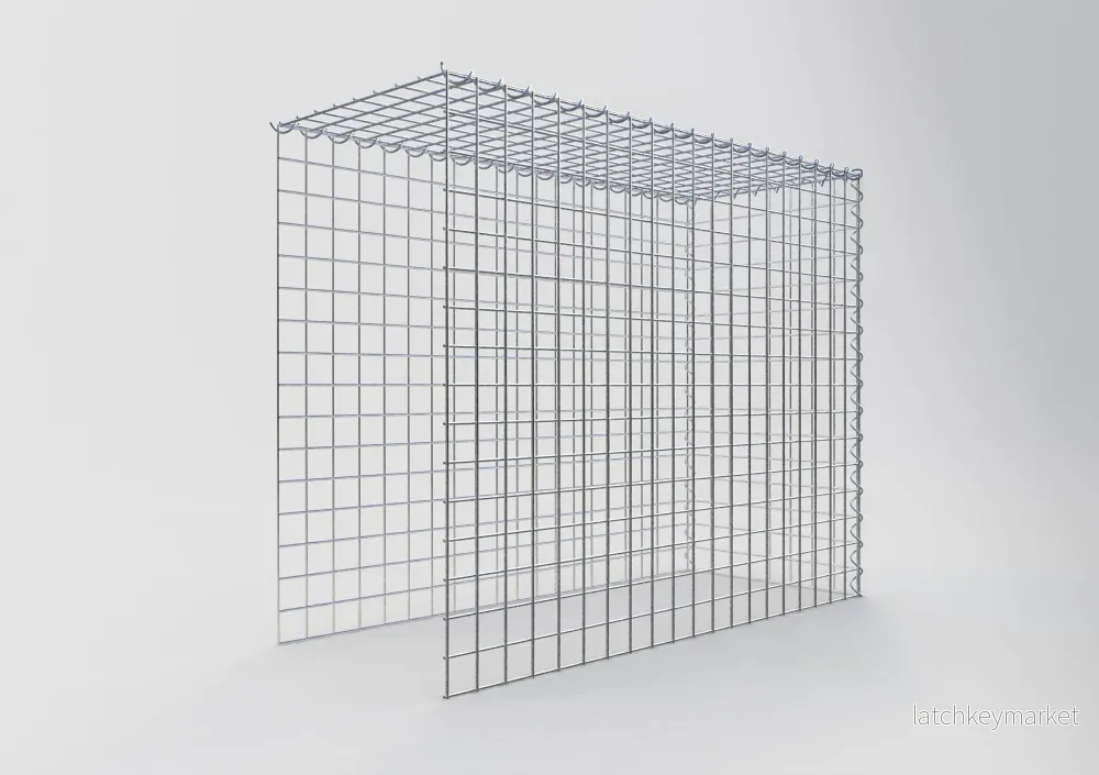 Extra gabion typ 4 100 cm x 80 cm x 40 cm (L x H x D), maskstorlek 5 cm x 5 cm, spiral - Bild 2