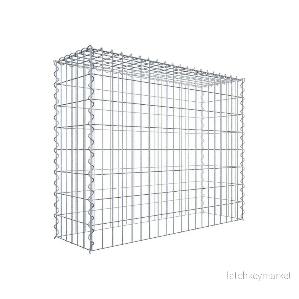 Påväxt gabion typ 3 100 cm x 80 cm x 30 cm (L x H x D), maskstorlek 5 cm x 10 cm, spiral