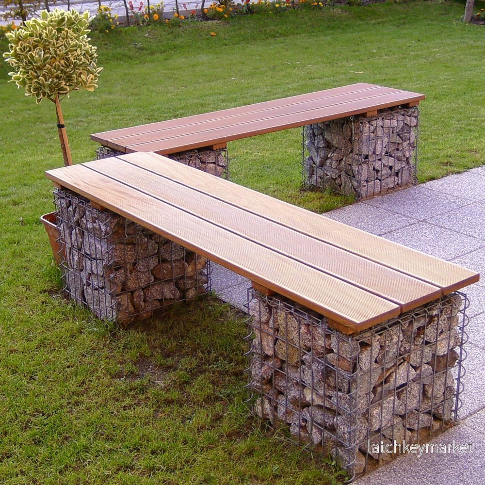 Gabion 40 cm x 40 cm x 40 cm (L x H x D), maskstorlek 5 cm x 10 cm, C-ring - Bild 2
