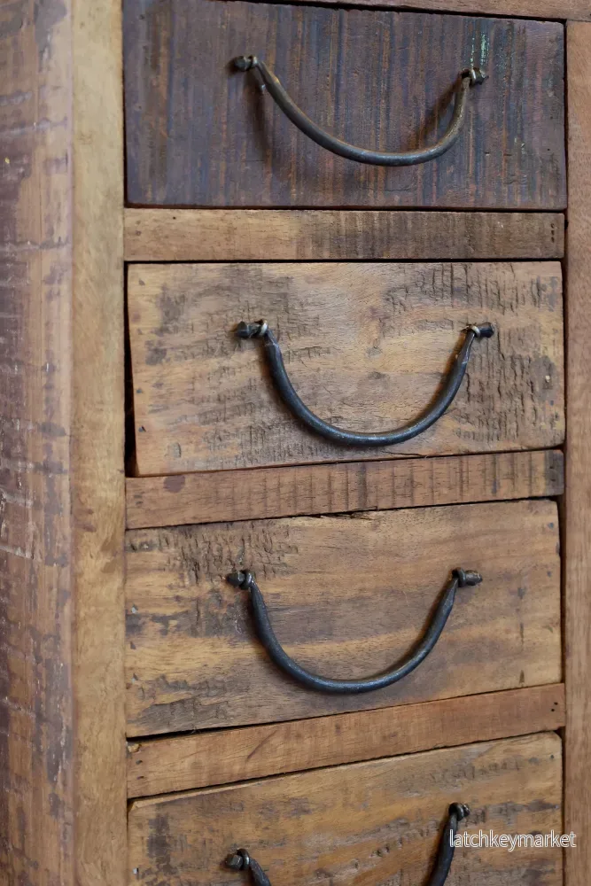 Chic Antique Återvunnet trä Byrå m. 8 lådor - Bild 3
