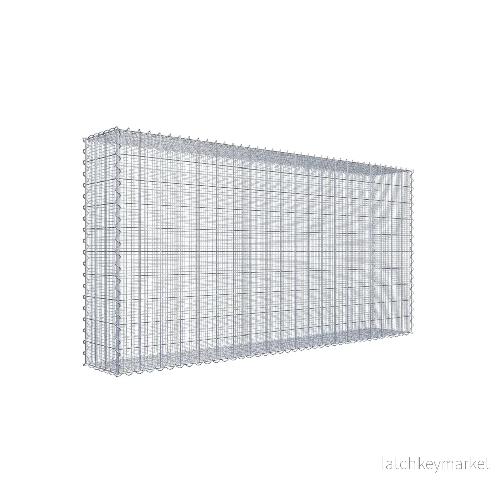 Sandgabion 200 cm x 100 cm x 30 cm (L x H x D), maskstorlek 10 cm x 10 cm, spiral