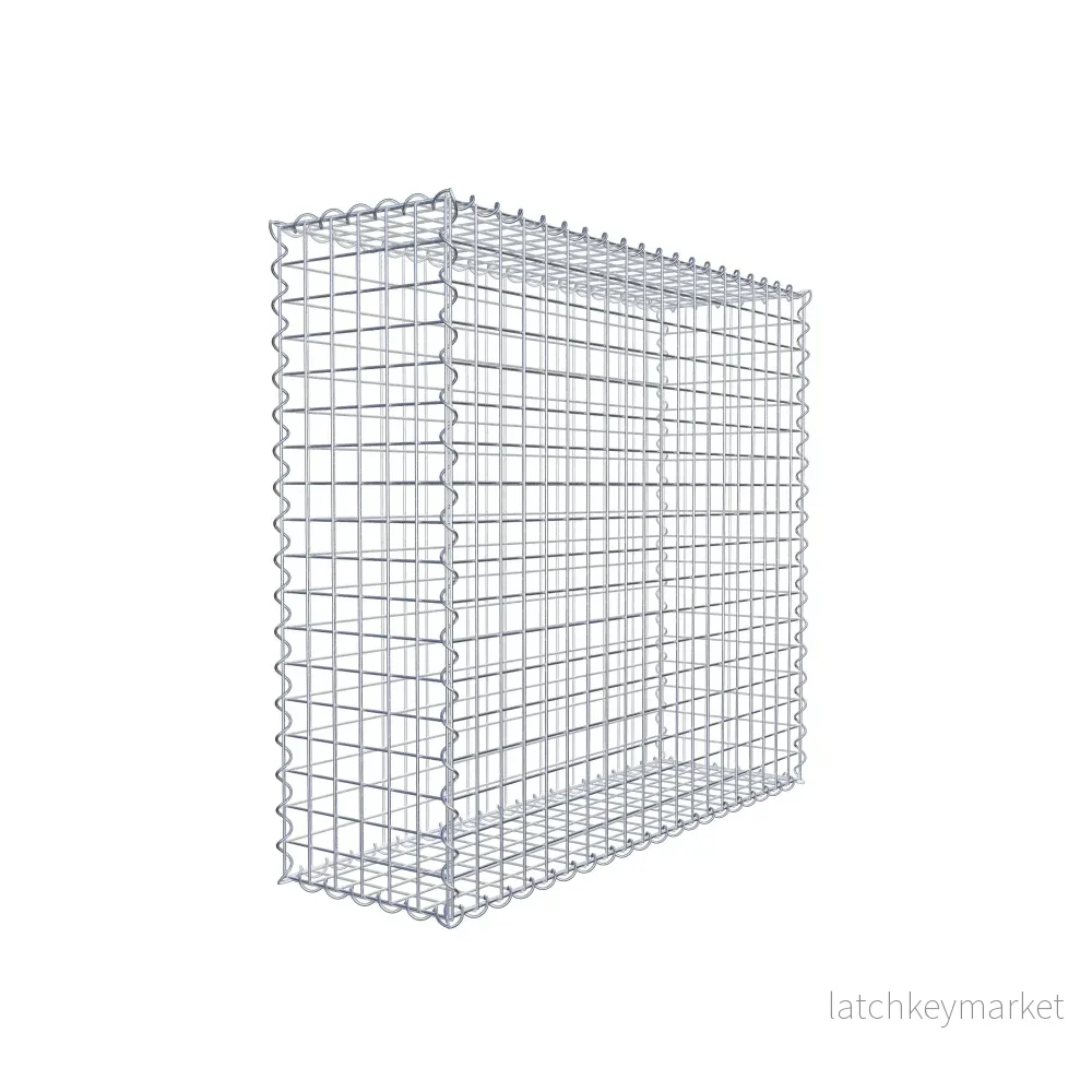Gabion 100 cm x 90 cm x 30 cm (L x H x D), maskstorlek 5 cm x 5 cm, spiral