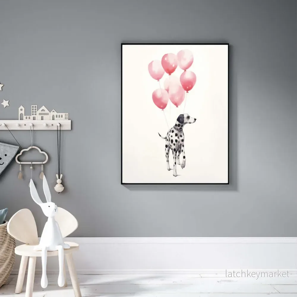 Poster Hund med ballonger - Bild 2