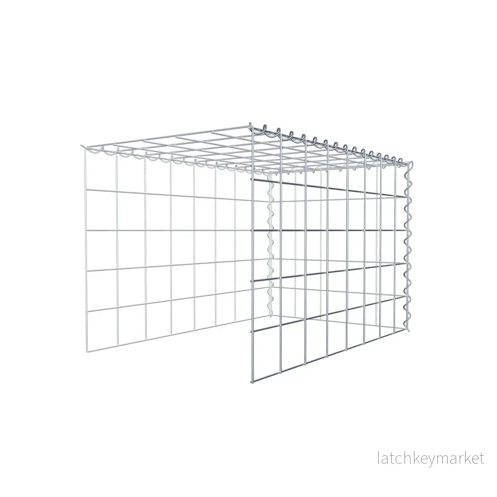 Extra gabion typ 4 80 cm x 50 cm x 50 cm (L x H x D), maskstorlek 10 cm x 10 cm, spiral - Bild 3