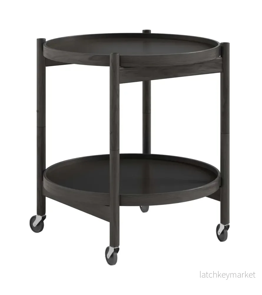 Bølling Tray Table 50 cm Black Lacquered Oak