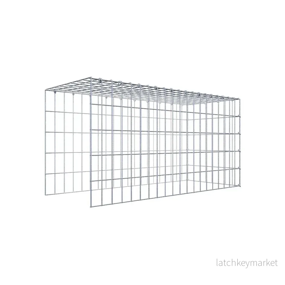 Typ 4 påbyggnadsgabion 100 cm x 50 cm x 40 cm (L x H x D), maskstorlek 5 cm x 10 cm, C-ring Typ 4 påbyggnadsgabion 100 cm x 50 cm x 40 cm (L x H x D), maskstorlek 5 cm x 10 cm, C-ring