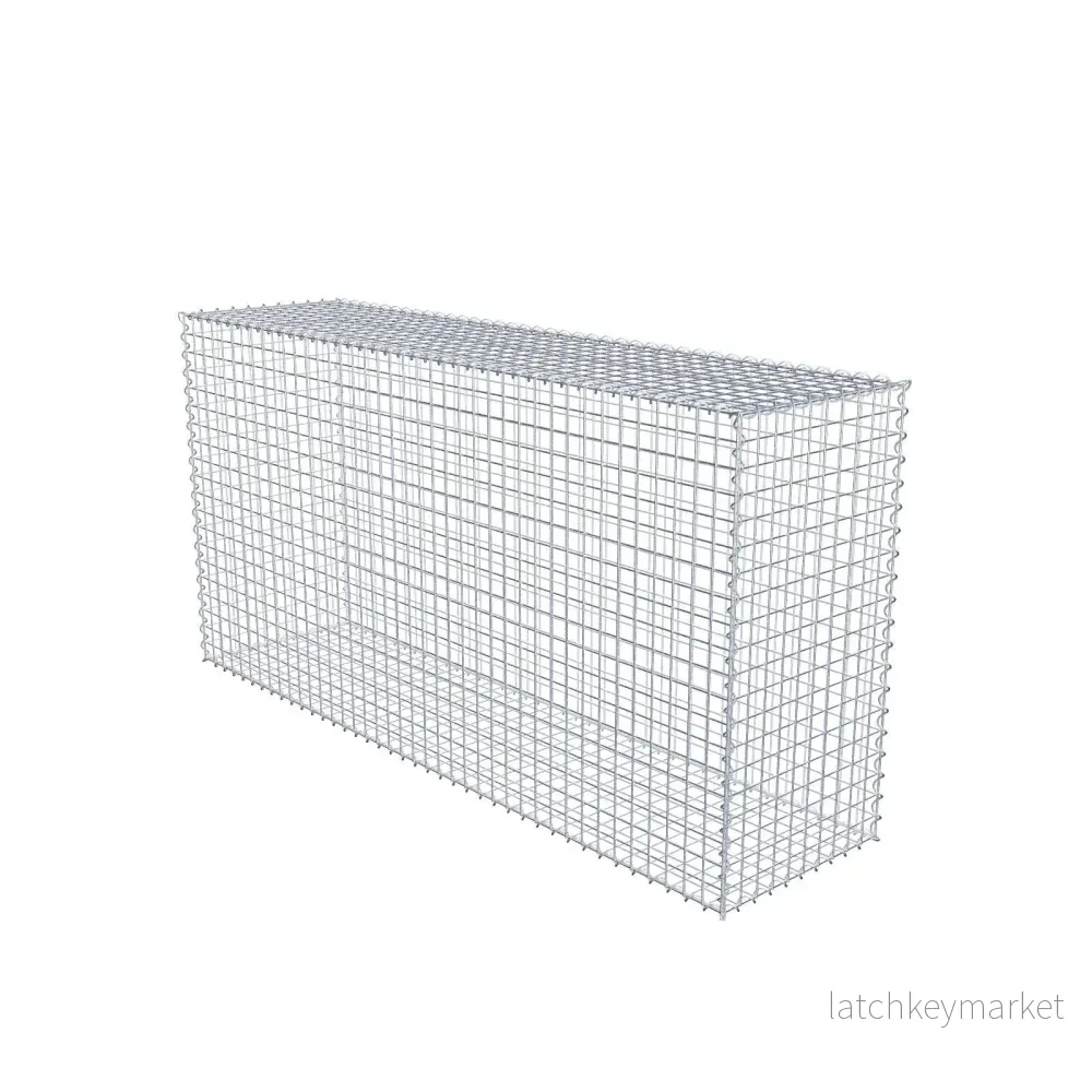 Gabion 200 cm x 100 cm x 50 cm (L x H x D), maskstorlek 5 cm x 5 cm, spiral Gabion 200 cm x 100 cm x 50 cm (L x H x D), maskstorlek 5 cm x 5 cm, spiral