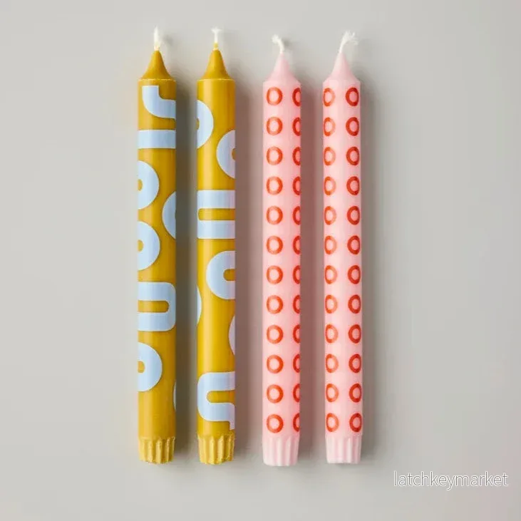 Candles Ochre and Rose