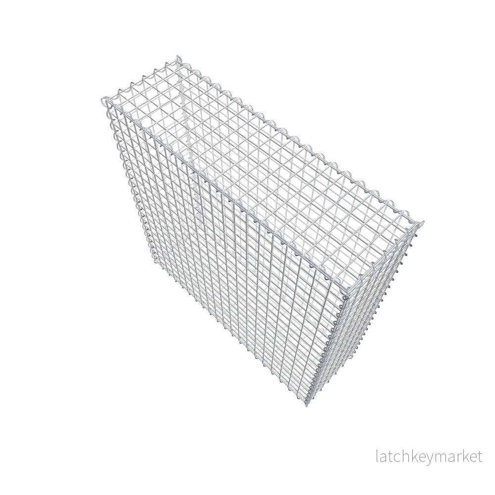 Gabion 100 cm x 100 cm x 30 cm (L x H x D), maskstorlek 5 cm x 5 cm, spiral - Bild 2
