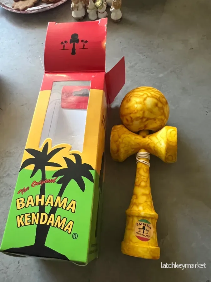 Bahama Kendama Gul ”sticky” färg - Marmorerad - Ny - Bild 3