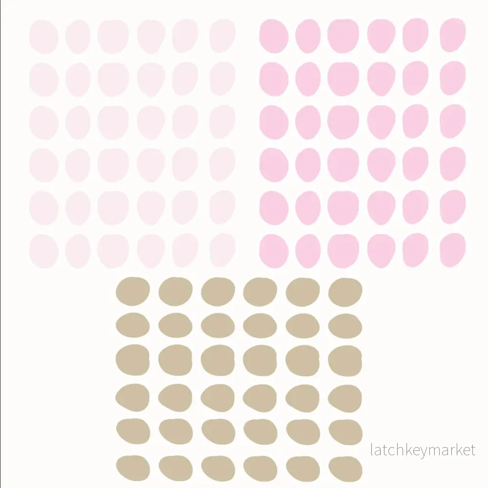 Väggdekor spots - Ljusrosa, rosa & beige - Bild 2