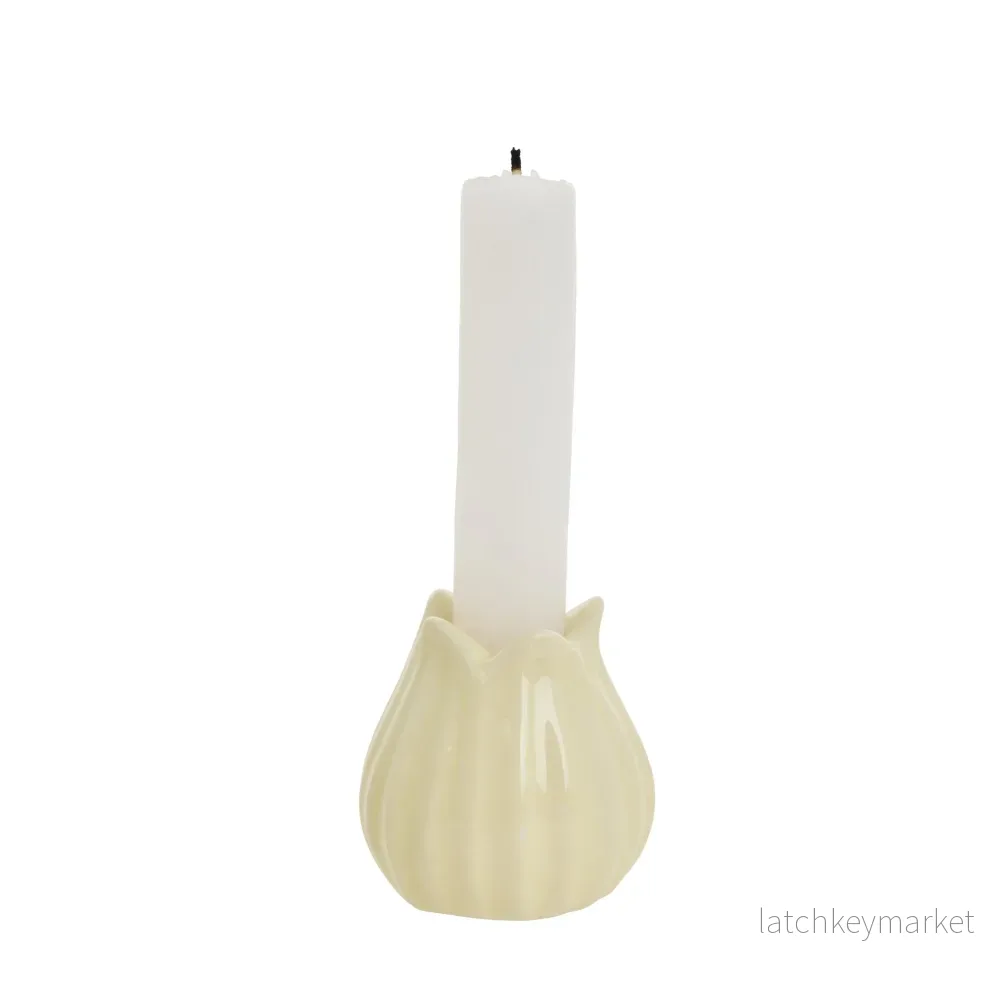 Dealie blomljusstake H6 Gul