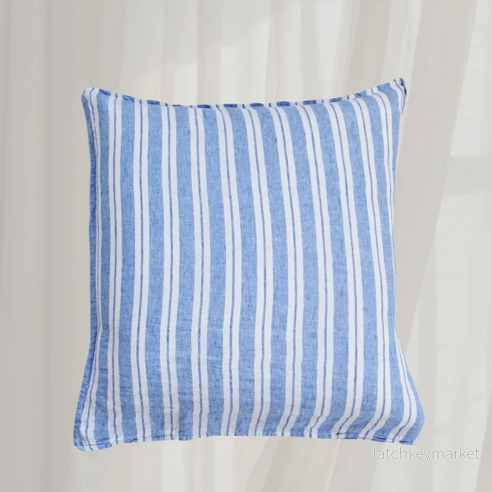 French Cushion Cover Large Blue Stripes - Bild 2