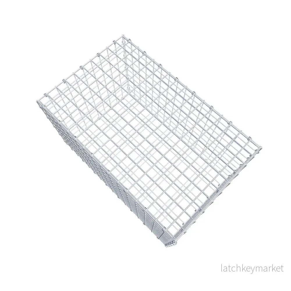 Gabion 80 cm x 50 cm x 50 cm (L x H x D), maskstorlek 5 x 5 cm, spiralring - Bild 3