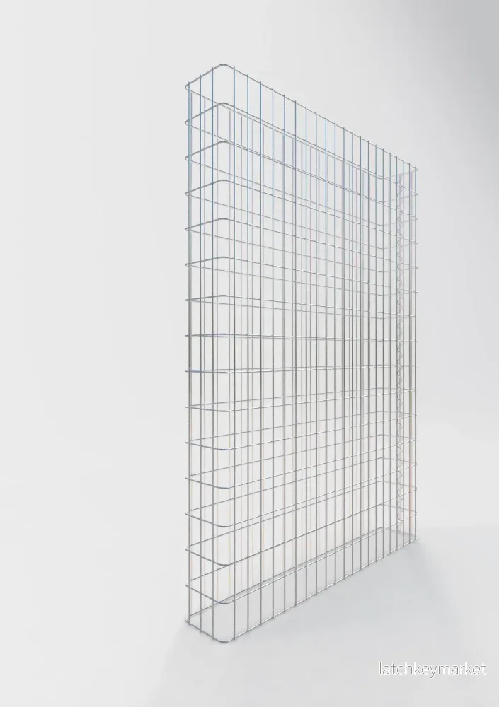 Gabionstängsel längd 107 cm, höjd 160 cm, djup 17 cm, maskstorlek 5 x 10 cm - Bild 2