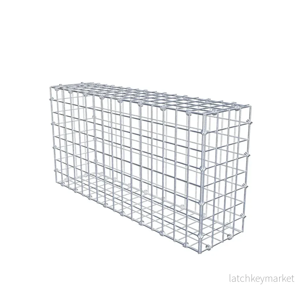 Gabion 80 cm x 40 cm x 20 cm (L x H x D), maskstorlek 5 x 5 cm, spiralring Gabion 80 cm x 40 cm x 20 cm (L x H x D), maskstorlek 5 x 5 cm, spiralring