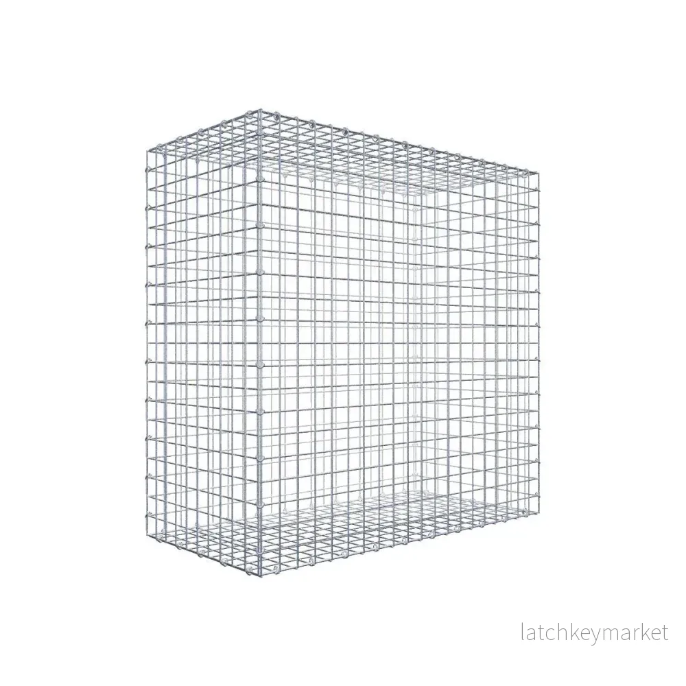 Gabion 100 cm x 100 cm x 50 cm (L x H x D), maskstorlek 5 cm x 5 cm, C-ring