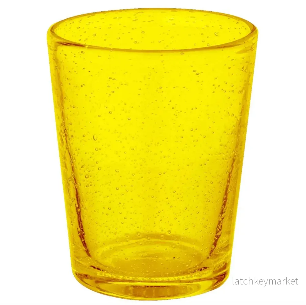 Bubble Water Glass Yellow Bubble Water Glass Yellow