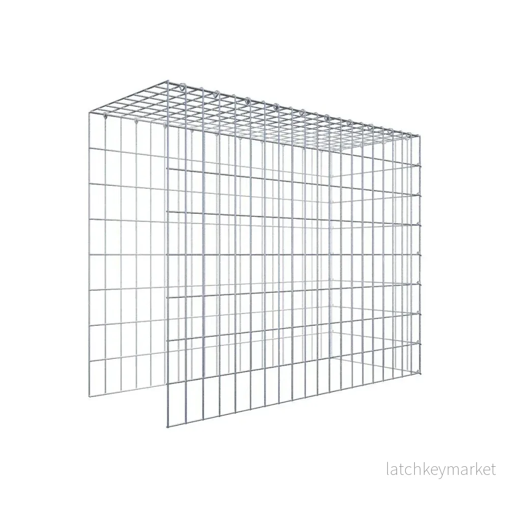 Typ 4 påbyggnadsgabion 100 cm x 80 cm x 40 cm (L x H x D), maskstorlek 5 cm x 10 cm, C-ring Typ 4 påbyggnadsgabion 100 cm x 80 cm x 40 cm (L x H x D), maskstorlek 5 cm x 10 cm, C-ring