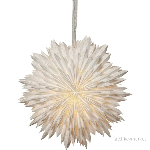 Adventsstjärna Pappersstjärna återvunnen bomull 60 cm vit Adventsstjärna Pappersstjärna återvunnen bomull 60 cm vit