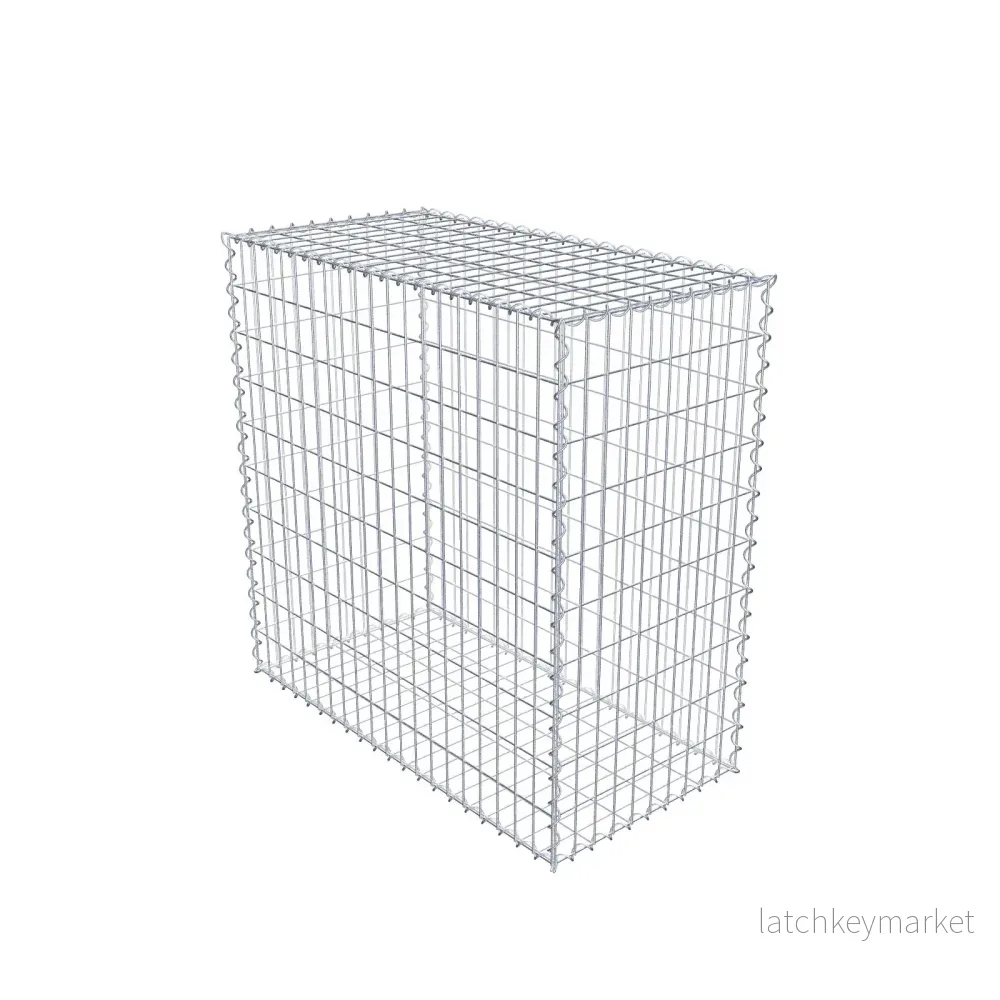 Gabion 100 cm x 100 cm x 50 cm (L x H x D), maskstorlek 5 cm x 10 cm, spiral Gabion 100 cm x 100 cm x 50 cm (L x H x D), maskstorlek 5 cm x 10 cm, spiral