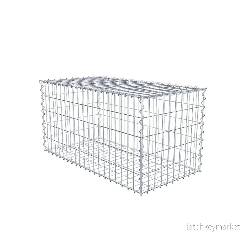 Gabion 100 cm x 50 cm x 50 cm (L x H x D), maskstorlek 5 cm x 10 cm, spiral