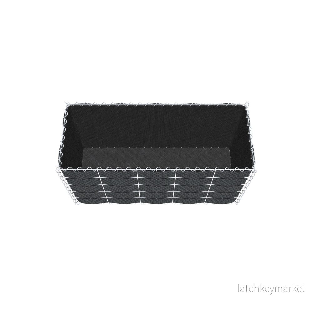 Grön gabion med fleece & insynsskydd 100 cm x 50 cm x 40 cm (L x H x D), maskstorlek 10 cm x 10 cm, spiral - Bild 3