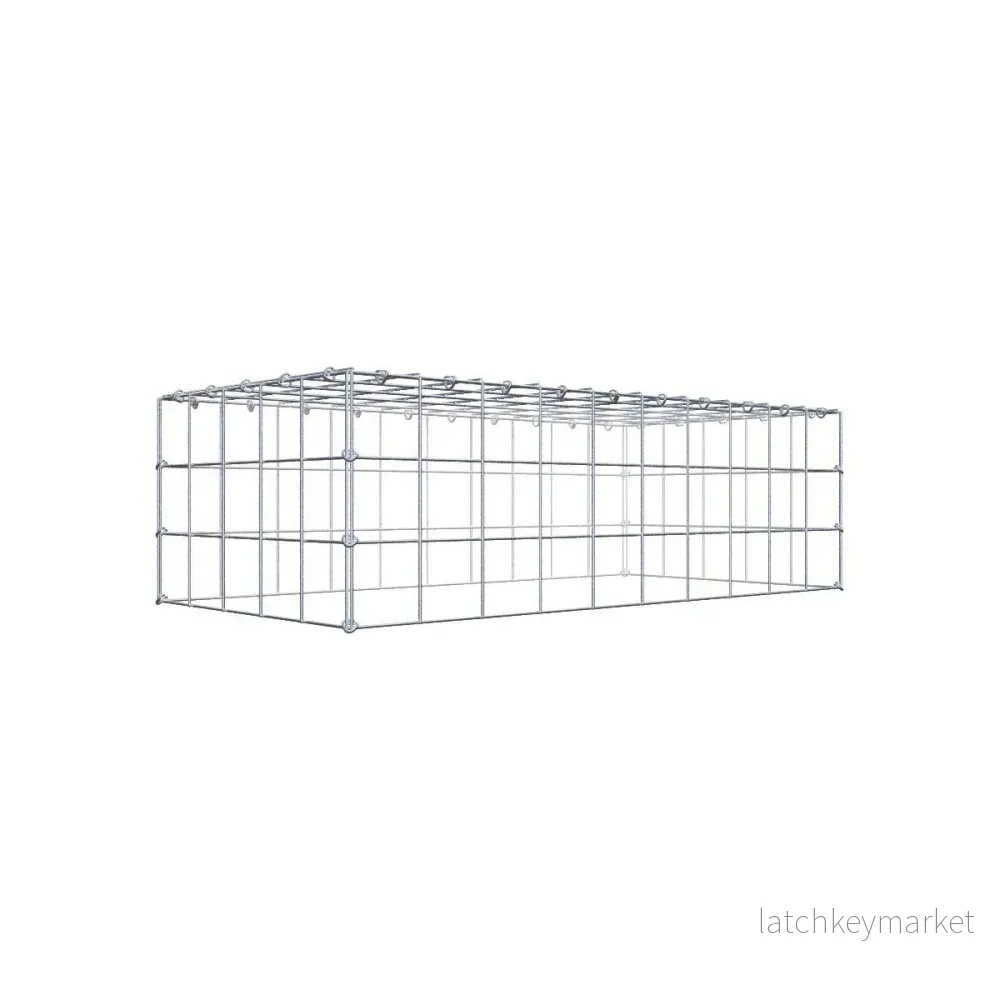 Typ 3 påbyggnadsgabion 100 cm x 30 cm x 50 cm (L x H x D), maskstorlek 10 cm x 10 cm, C-ring Typ 3 påbyggnadsgabion 100 cm x 30 cm x 50 cm (L x H x D), maskstorlek 10 cm x 10 cm, C-ring